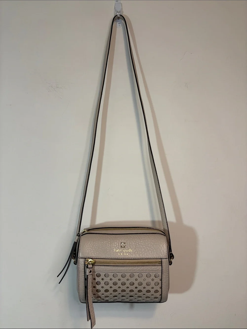 Kate Spade New York Perri Lane Looloo Bubbles Crossbody Perforated Polka Dot